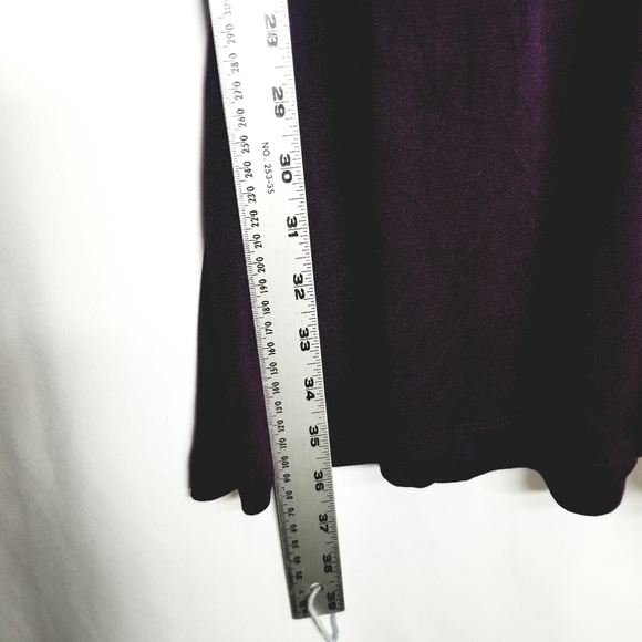Ted Baker Dress Purple Knee Length 3/4 sleeve Low gathered Back Silk Pull Over 2 - Picture 6 of 14